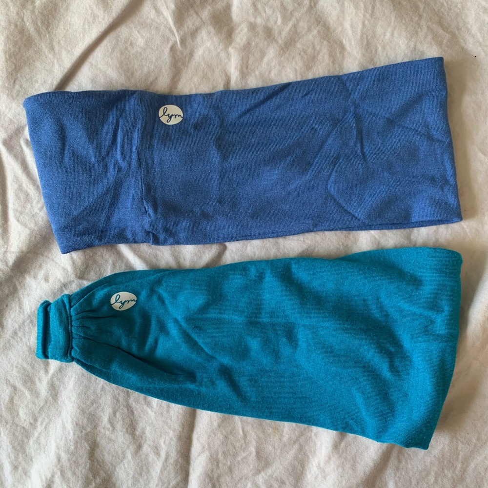 NWOT 2 LYM blue heeadbands